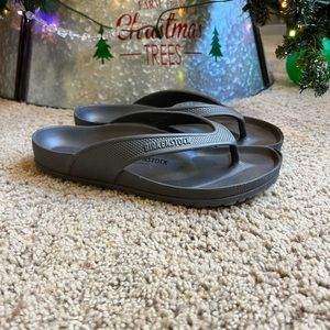 Birkenstock sandals flip flops, dark grey, size 39. Excellent condition